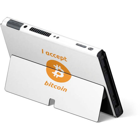 I Accept Bitcoin Nintendo Switch OLED (2021) Skin
