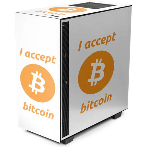 I Accept Bitcoin NZXT H510 Compact ATX Mid-Tower Case Skin