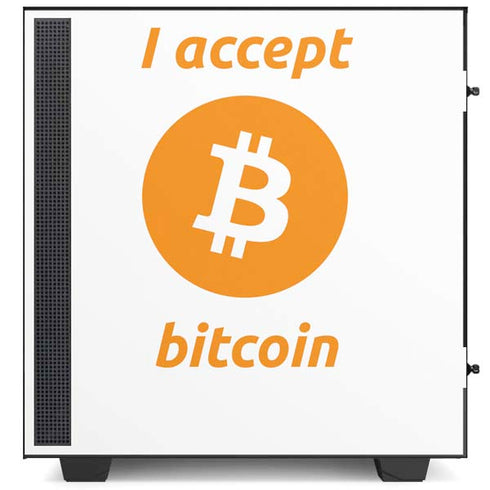 I Accept Bitcoin NZXT H510 Compact ATX Mid-Tower Case Skin