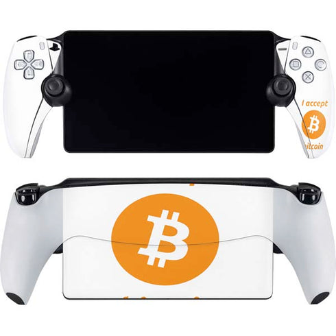 I Accept Bitcoin PlayStation Portal Remote Player Skin