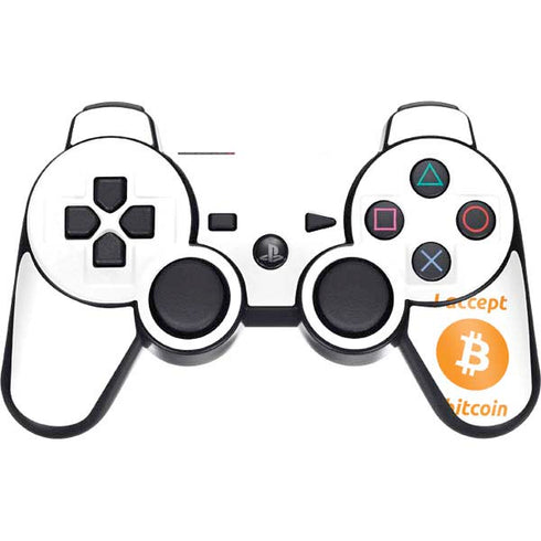 I Accept Bitcoin PS3 Dual Shock wireless controller Skin