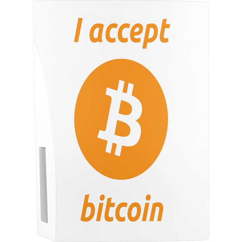 I Accept Bitcoin PS5 Console Skin