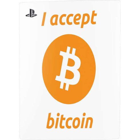 I Accept Bitcoin PS5 Digital Edition Console Skin