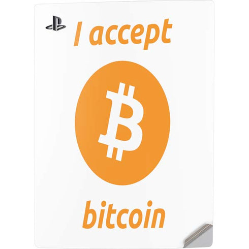 I Accept Bitcoin PS5 Digital Edition Console Skin