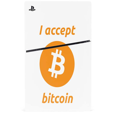 I Accept Bitcoin PS5 Slim Digital Edition Bundle Skin