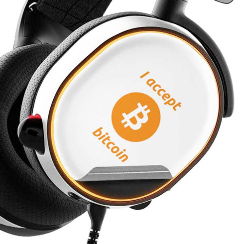 I Accept Bitcoin SteelSeries Arctis 3 Skin