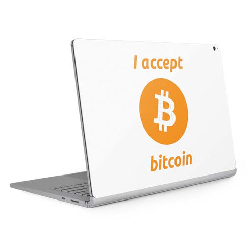 I Accept Bitcoin Surface Book 2 15in Skin