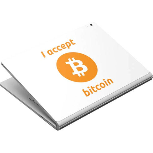 I Accept Bitcoin Surface Book Skin