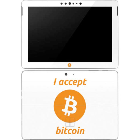 I Accept Bitcoin Surface Go Skin