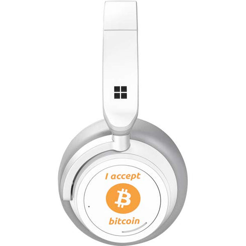 I Accept Bitcoin Surface Headphones Skin