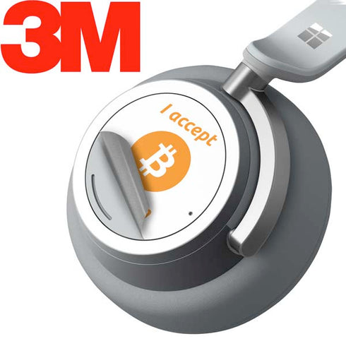 I Accept Bitcoin Surface Headphones Skin
