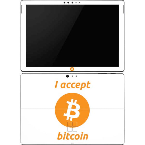 I Accept Bitcoin Surface Pro 6 Skin
