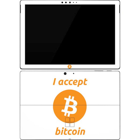I Accept Bitcoin Surface Pro 7 Skin