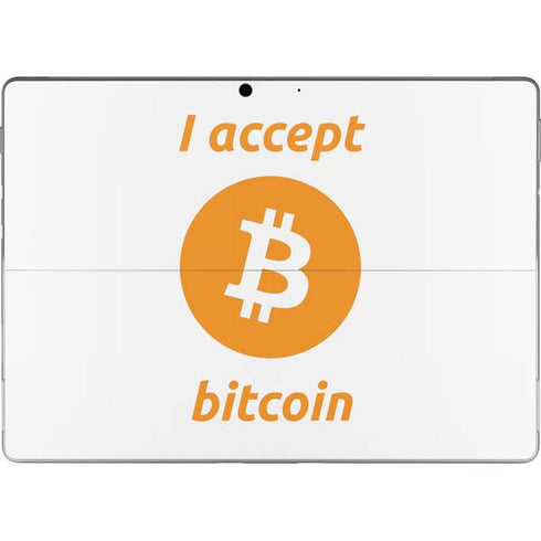 I Accept Bitcoin Surface Pro 8 Skin