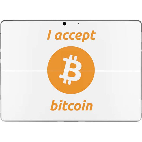 I Accept Bitcoin Surface Pro 9 Skin