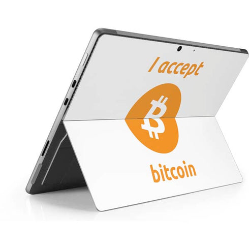 I Accept Bitcoin Surface Pro 9 Skin