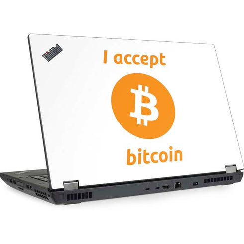 I Accept Bitcoin Lenovo ThinkPad Skin