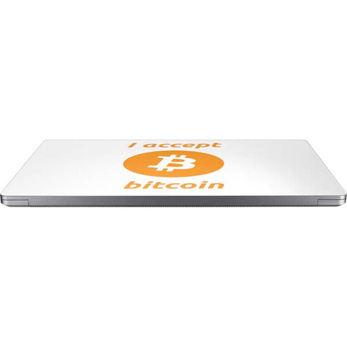 I Accept Bitcoin Universal Laptop 18in (14.6 x 10.6in) Skin