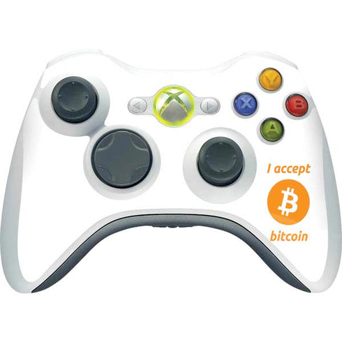 I Accept Bitcoin Xbox 360 Wireless Controller Skin
