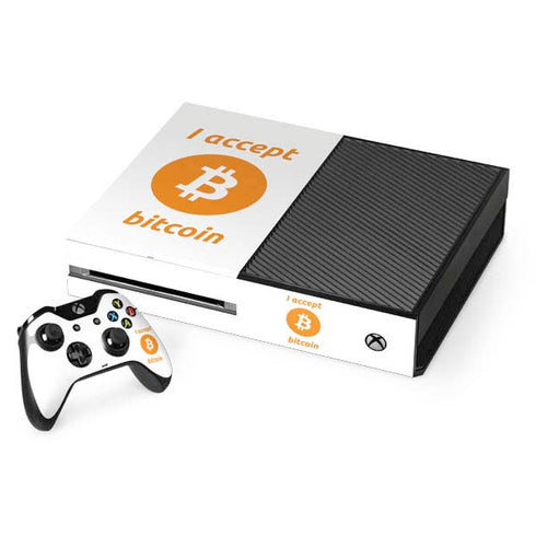 I Accept Bitcoin Xbox One Console and Controller Bundle Skin