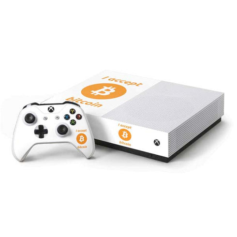 I Accept Bitcoin Xbox One S All-Digital Edition Bundle Skin