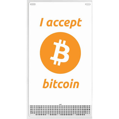 I Accept Bitcoin Xbox Series S Console Skin