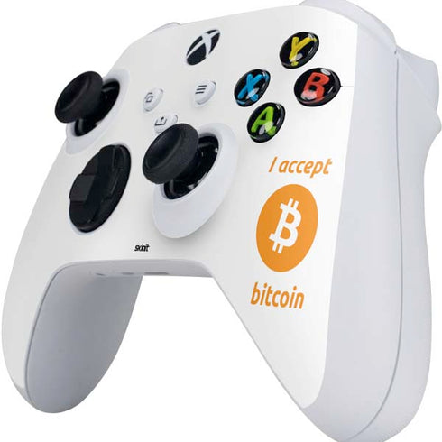 I Accept Bitcoin Xbox Series S Controller Skin