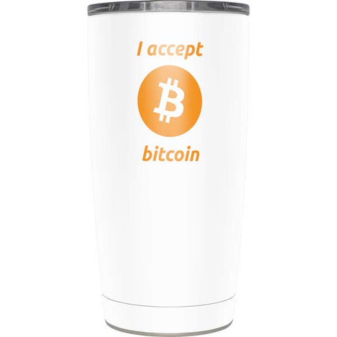 I Accept Bitcoin Yeti 20oz Tumbler Skin