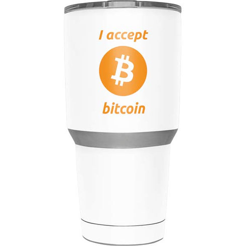 I Accept Bitcoin Yeti 30oz Rambler Tumbler Skin