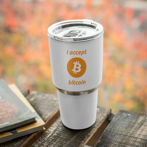 I Accept Bitcoin Yeti 30oz Rambler Tumbler Skin