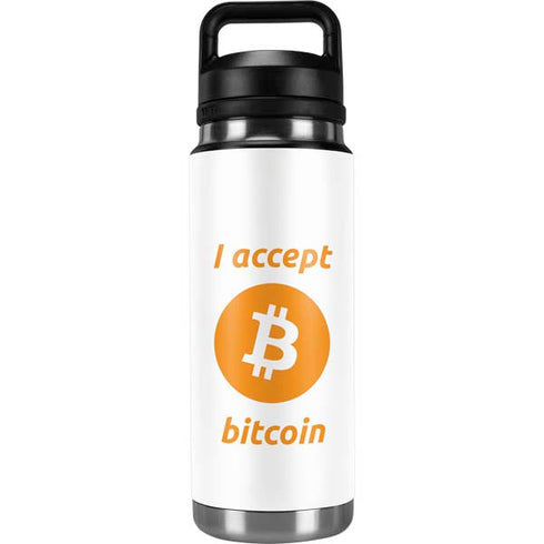 I Accept Bitcoin YETI Rambler 26oz Bottle Skin