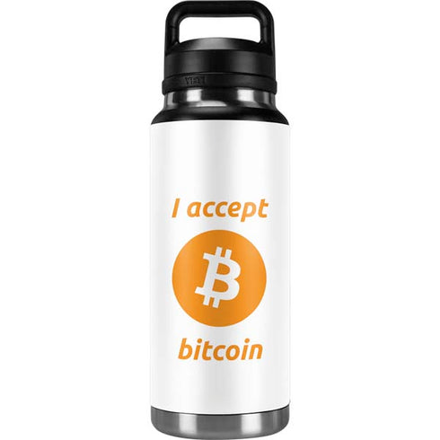 I Accept Bitcoin YETI Rambler 36oz Bottle Skin
