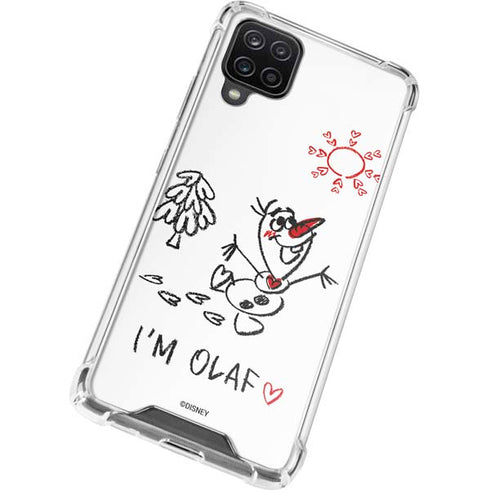 Disney Frozen I Am Olaf Art Galaxy A12 Clear Case