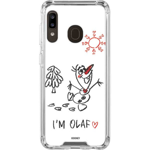 Disney Frozen I Am Olaf Art Galaxy A30 Clear Case
