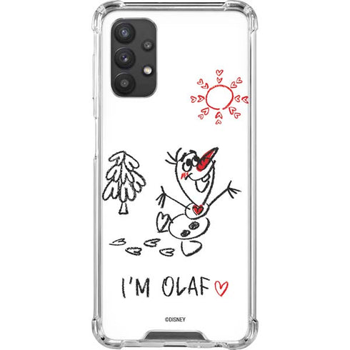 Disney Frozen I Am Olaf Art Galaxy A32 5G Clear Case