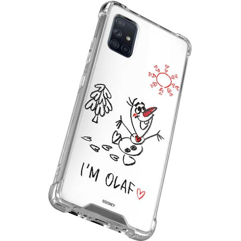 Disney Frozen I Am Olaf Art Galaxy A71 5G Clear Case