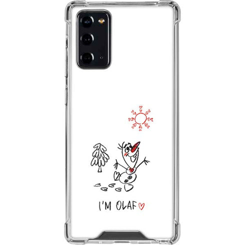 Disney Frozen I Am Olaf Art Galaxy Note20 5G Clear Case