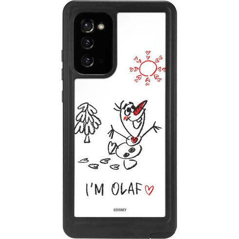 Disney Frozen I Am Olaf Art Galaxy Note20 5G Waterproof Case