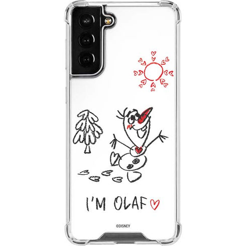 Disney Frozen I Am Olaf Art Galaxy S21 FE Clear Case