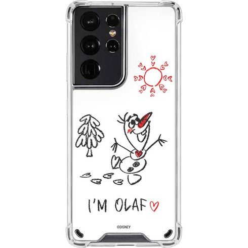 Disney Frozen I Am Olaf Art Galaxy S21 Ultra 5G Clear Case