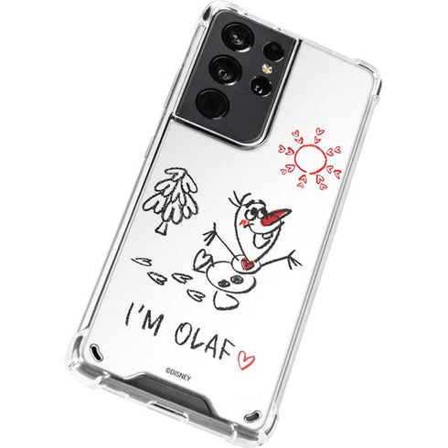 Disney Frozen I Am Olaf Art Galaxy S21 Ultra 5G Clear Case