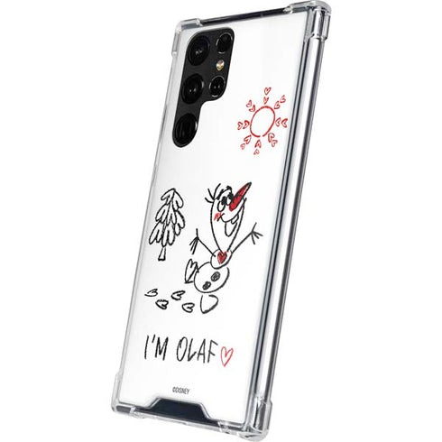 Disney Frozen I Am Olaf Art Galaxy S22 Ultra Clear Case