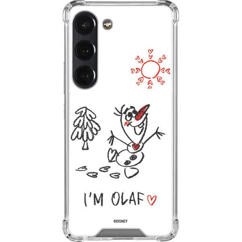 Disney Frozen I Am Olaf Art Galaxy S23 Clear Case