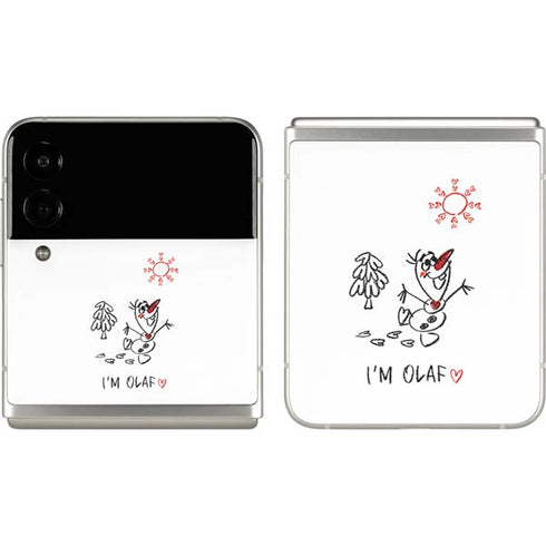Disney Frozen I Am Olaf Art Galaxy Z Flip3 5G Skin