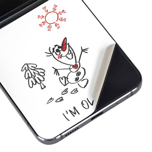 Disney Frozen I Am Olaf Art Galaxy Z Flip5 5G Skin