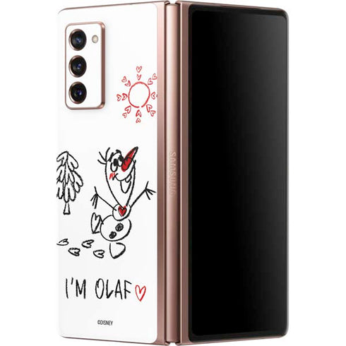 Disney Frozen I Am Olaf Art Galaxy Z Fold2 5G Skin