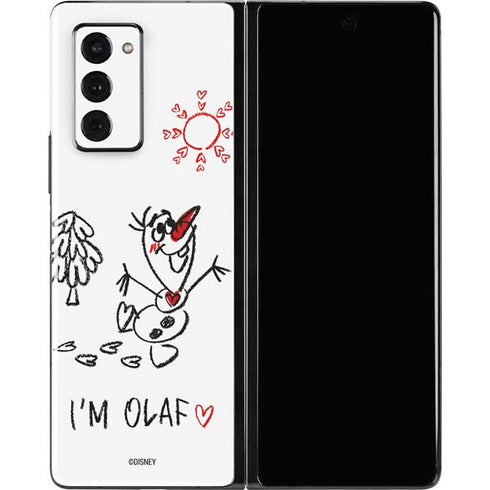 Disney Frozen I Am Olaf Art Galaxy Z Fold2 5G Skin