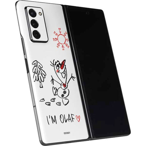 Disney Frozen I Am Olaf Art Galaxy Z Fold2 5G Skin