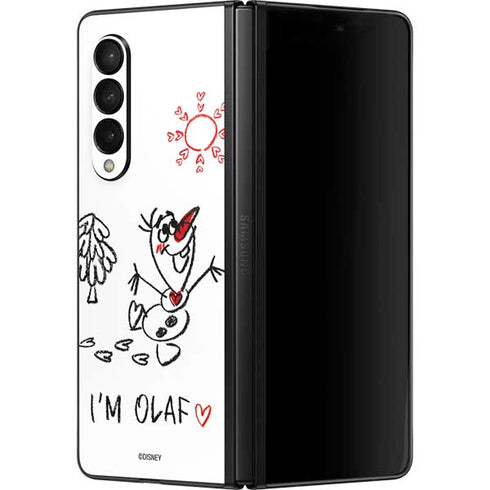 Disney Frozen I Am Olaf Art Galaxy Z Fold3 5G Skin