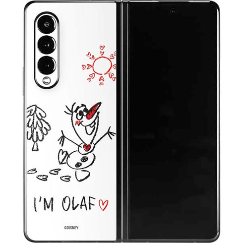 Disney Frozen I Am Olaf Art Galaxy Z Fold3 5G Skin